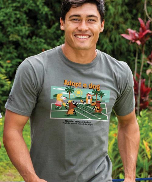 Hawaiian Humane Society Adopt A Dog Pickleball - Crater Dyed® Short Sleeve Crewneck T-Shirt