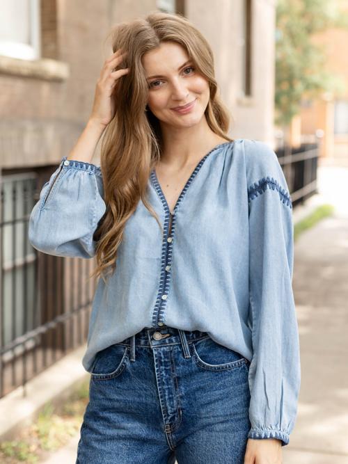 Rails Medium Cloud Toshi Blouse