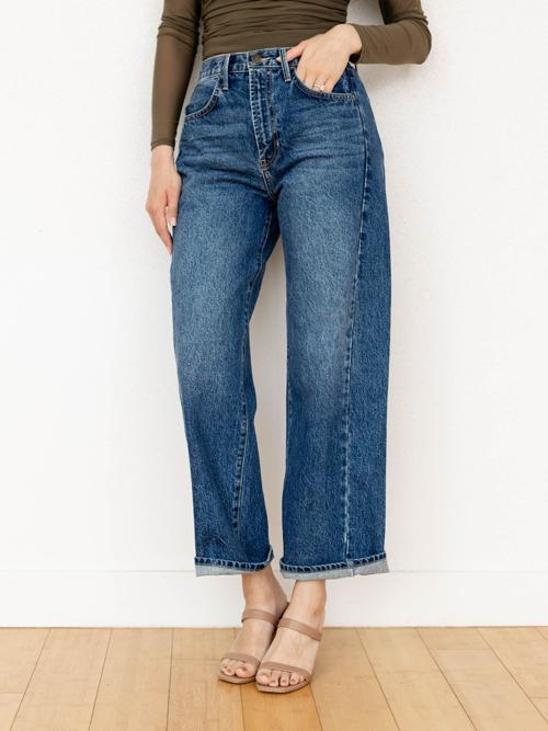 Just Black Dark Denim Barrel Jean Twist