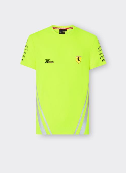 Scuderia Ferrari Hypercar Le Mans 2024 Men's Safety T-Shirt - Yellow/Black/White