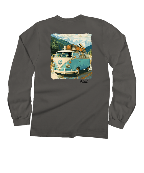 Volkswagen Country Roads - Crater Dyed® Long Sleeve Crewneck T-Shirt