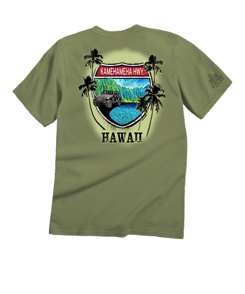 Jeep Kam Highway Scenic - Hemp Dyed Short Sleeve Crewneck T-Shirt