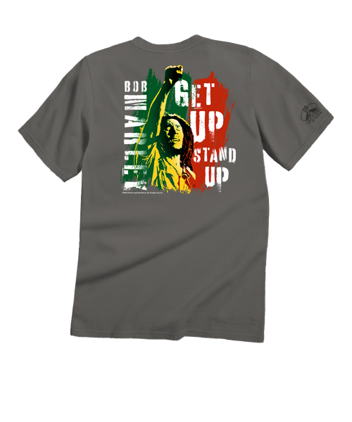 Bob Marley Get Up Stand Up - Crater Dyed® Short Sleeve Crewneck T-Shirt