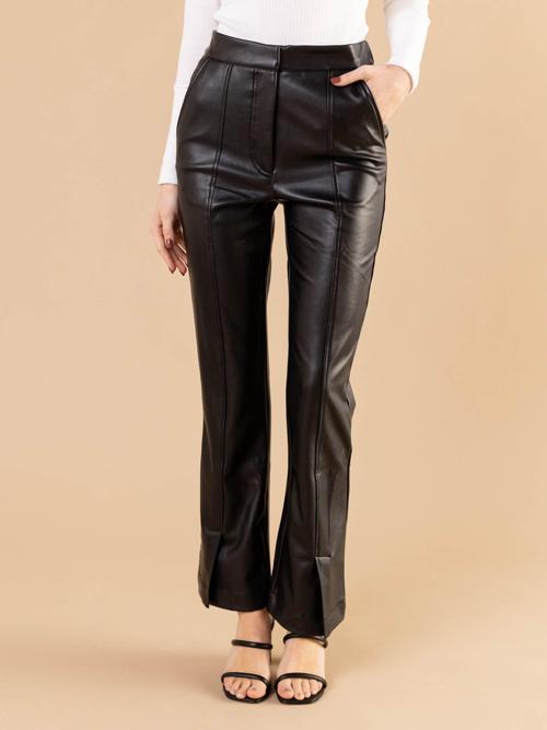 Generation Love Linda Vegan Leather Front Slit Pant