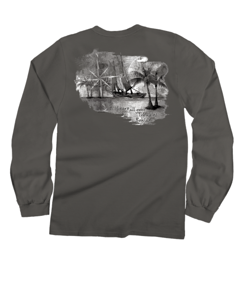 Sail Away - Crater Dyed® Long Sleeve Crewneck T-Shirt