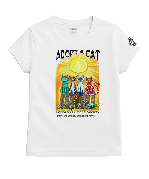 Hawaiian Humane Society Sun And Moon - White Short Sleeve Crewneck T-Shirt