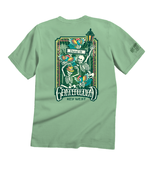 Grateful Dead Duval Street - Key Lime Dyed Short Sleeve Crewneck T-Shirt