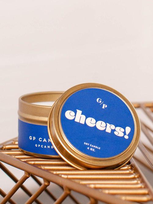 Cheers 4oz Candle Tin