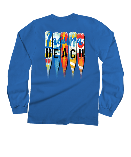 Laguna Beach Oars - Blue Hawaii Dyed Long Sleeve Crewneck T-Shirt