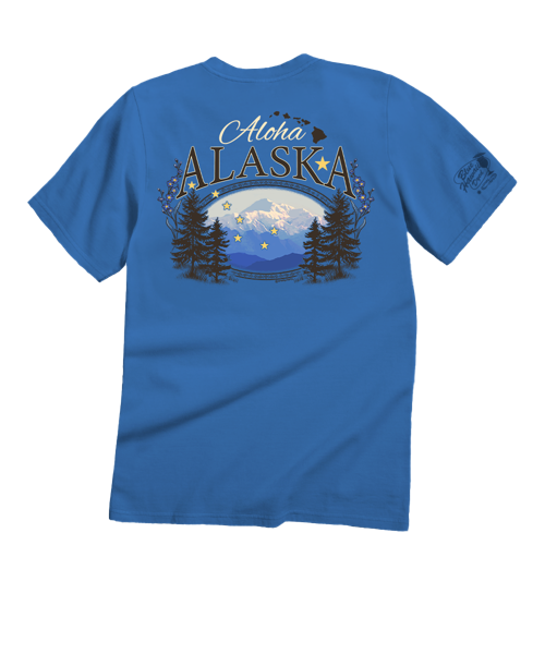 Aloha Alaska - Blue Hawaii Dyed Short Sleeve Crewneck T-Shirt