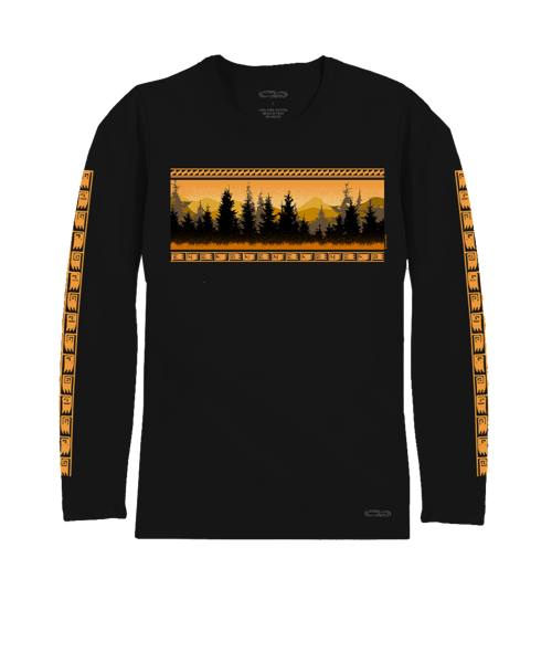 Mountain View Band - Jet Black Long Sleeve Pima T-Shirt
