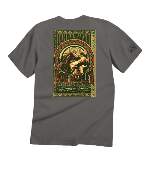 Bob Marley Jah Rastafari - Crater Dyed® Short Sleeve Crewneck T-Shirt