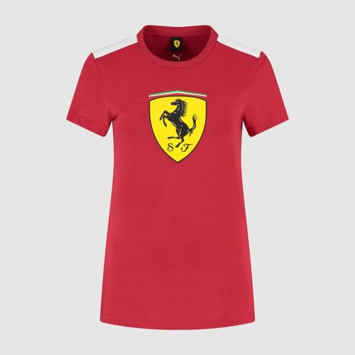 Scuderia Ferrari F1 Women's Large Shield T-Shirt -Dark Cherry