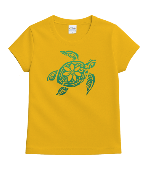 Retro Honu Floral - Pineapple Dyed Short Sleeve Crewneck T-Shirt