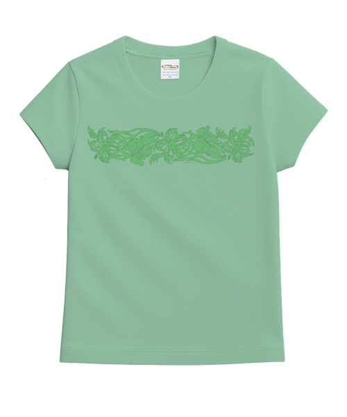 Outline Tribal - Key Lime Dyed Short Sleeve Crewneck T-Shirt