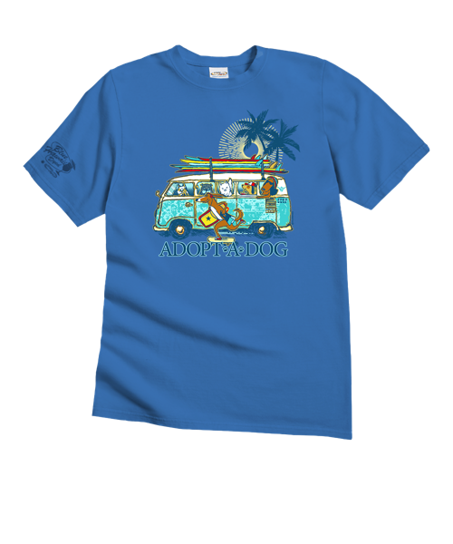 Volkswagen Hawaiian Humane Society Dog Day - Blue Hawaii Dyed Short Sleeve Crewneck T-Shirt