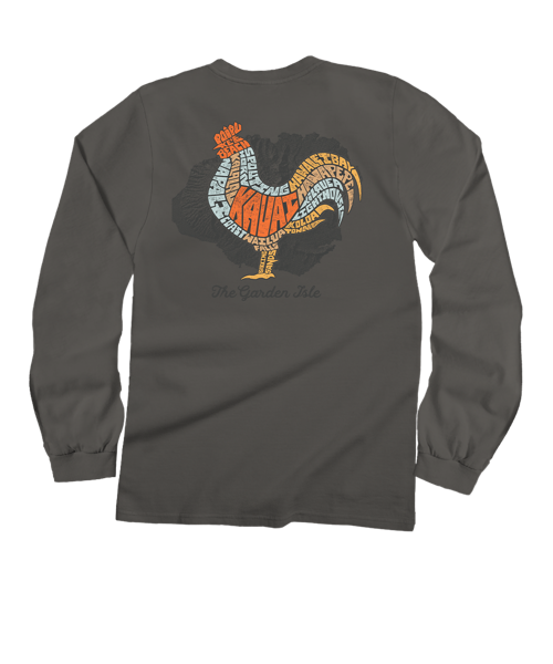 Garden Bird - Crater Dyed® Long Sleeve Crewneck T-Shirt