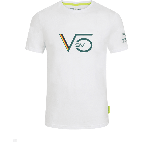 Aston Martin F1 Men's Sebastian Vettel Driver T-Shirt- White