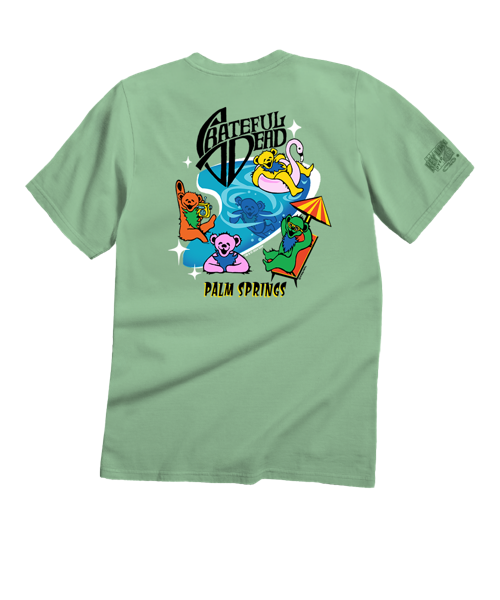 Grateful Dead Pool Party - Key Lime Dyed Short Sleeve Crewneck T-Shirt