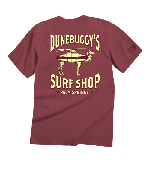 Dune Buggy Surf - Paradise Red Dyed Short Sleeve Crewneck T-Shirt