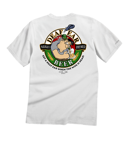 Deaf Ear Beer - White Short Sleeve Crewneck T-Shirt