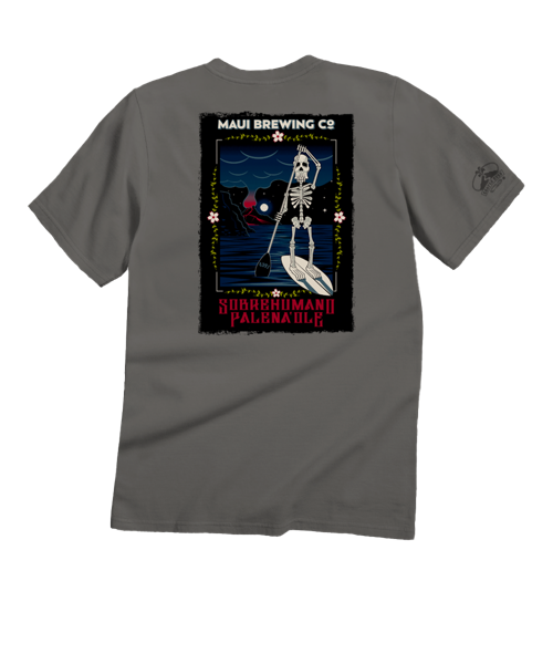 Maui Brewing Co Sobrehumano - Crater Dyed® Short Sleeve Crewneck T-Shirt