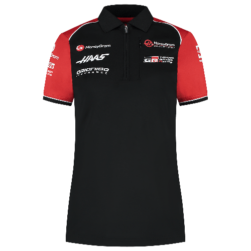 Haas Racing F1 2025 Women's Team Fitted Polo Shirt - Black