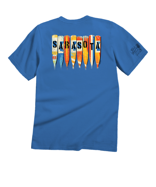 Oars - Blue Hawaii Dyed Short Sleeve Crewneck T-Shirt