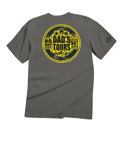 Dads Tours No Map - Crater Dyed® Short Sleeve Crewneck T-Shirt