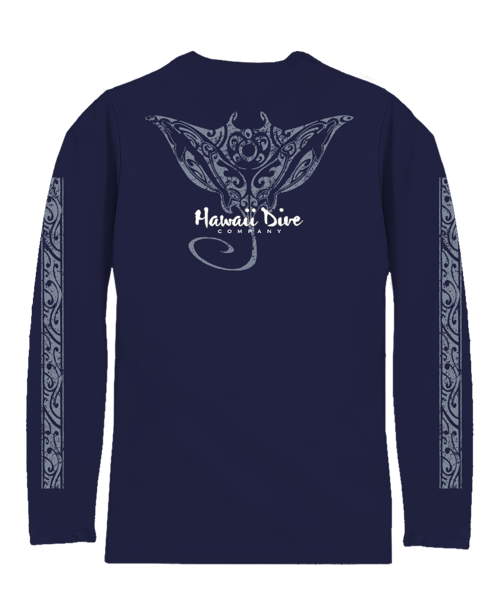 Tribal Dive - Indigo Long Sleeve Pima T-Shirt