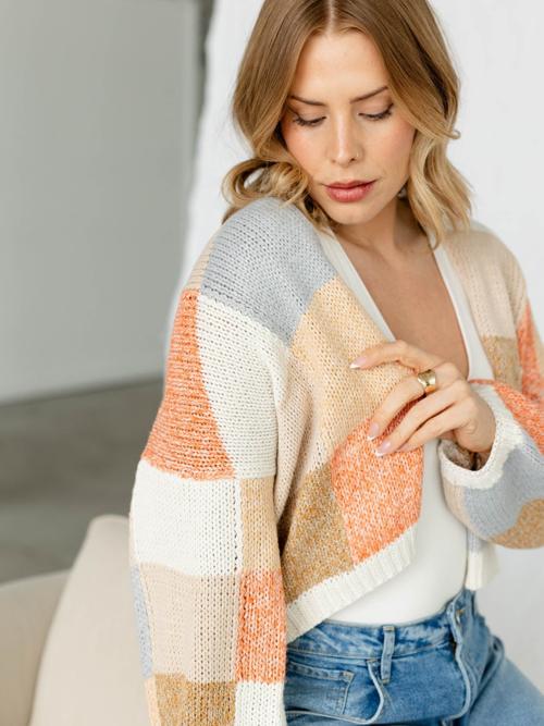 Mystree Color Mosaic Cardigan