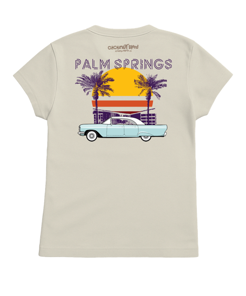 Mod Palm Springs - Coconut Dyed Short Sleeve Crewneck T-Shirt