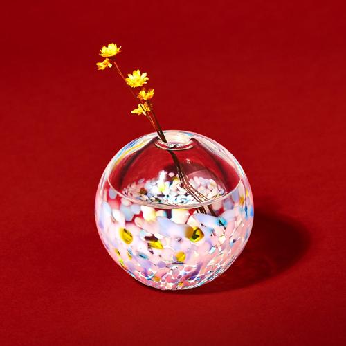 Aomori Tsugaru Biidoro Glass Flower Vase