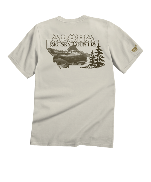 Aloha Montana Coconut Dyed Short Sleeve Crewneck T-Shirt