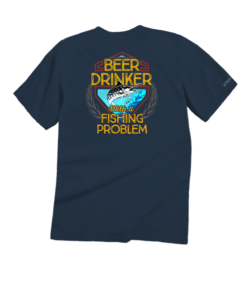 Beer Drinker - Navy Short Sleeve Crewneck T-Shirt