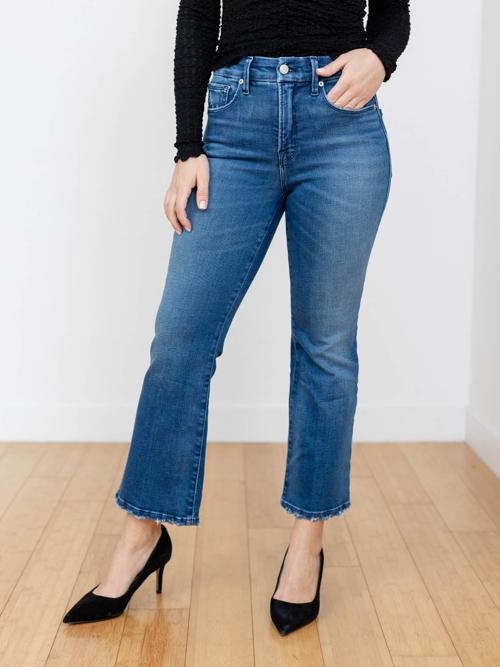 Good American Soft Tech Good Legs Cropped Mini Boot
