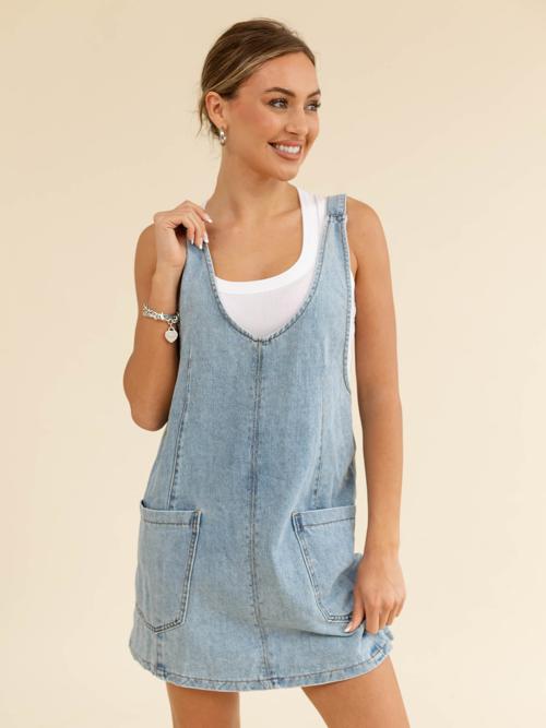 Denim Overall Dress