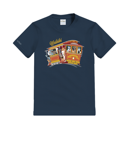 Dog Trolley - Navy Short Sleeve Crewneck T-Shirt
