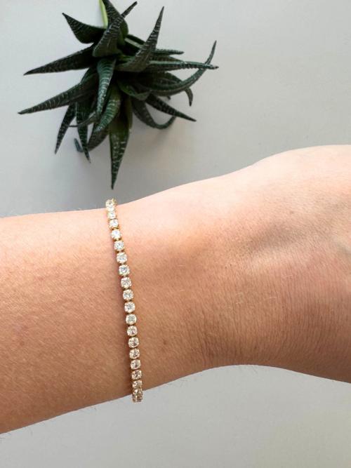 Rhinestone Clasp Chain Bracelet