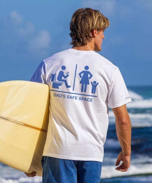 Dads Safe Space - White Short Sleeve Crewneck T-Shirt