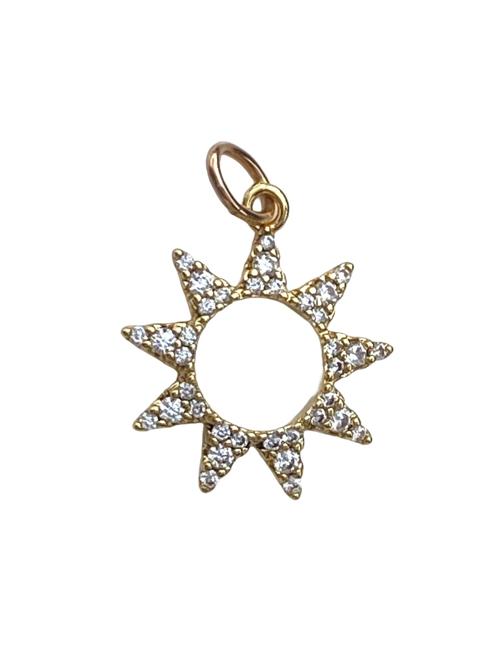 Farrah B Sun Pave Gold Charm