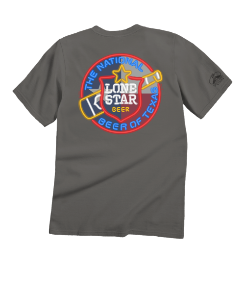Pabst Lone Star Neon - Crater Dyed® Short Sleeve Crewneck T-Shirt