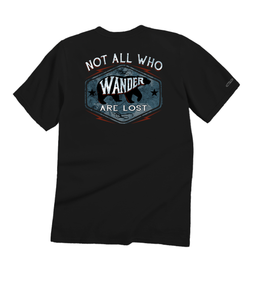 Wander - Black Short Sleeve Crewneck T-Shirt