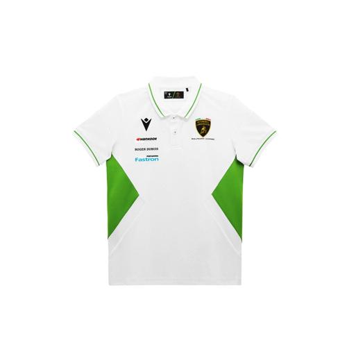 Automobili Lamborghini Squadra Corse Kids Team Polo Shirt - Youth Black/White