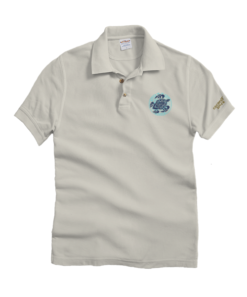 Wai Honu - Coconut Dyed Short Sleeve Oceanfront Polo Shirt