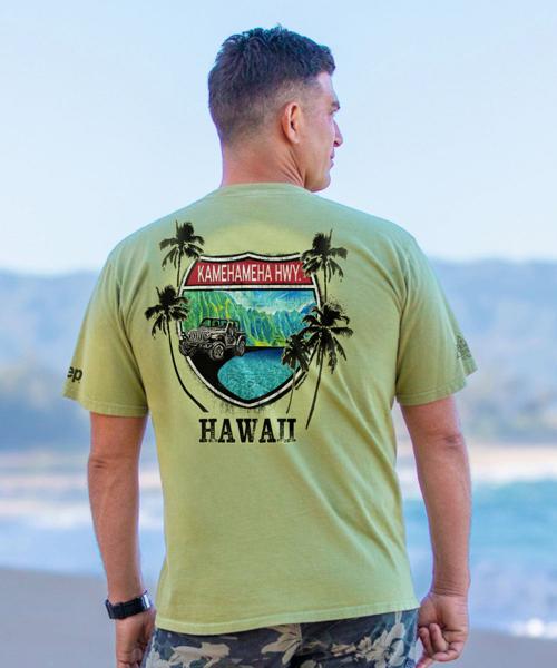 Jeep Kam Highway Scenic - Hemp Dyed Short Sleeve Crewneck T-Shirt