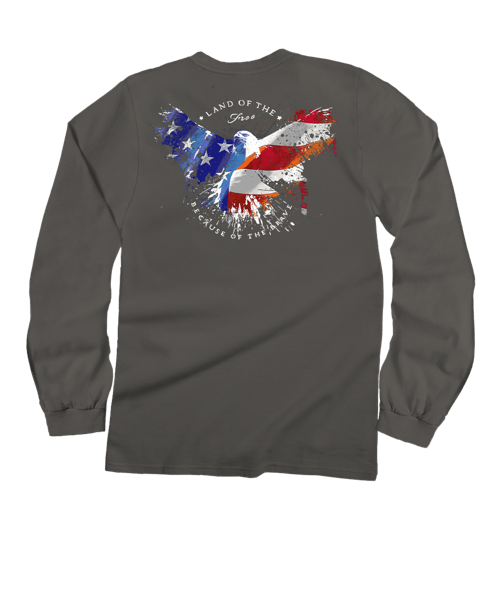 Land Of The Eagle - Crater Dyed® Long Sleeve Crewneck T-Shirt