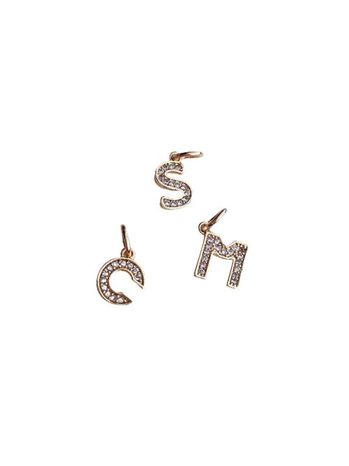 Farrah B Pave Letter Charm