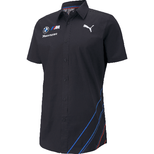 BMW Motorsports Men's Team Button Down Shirt- Gray
