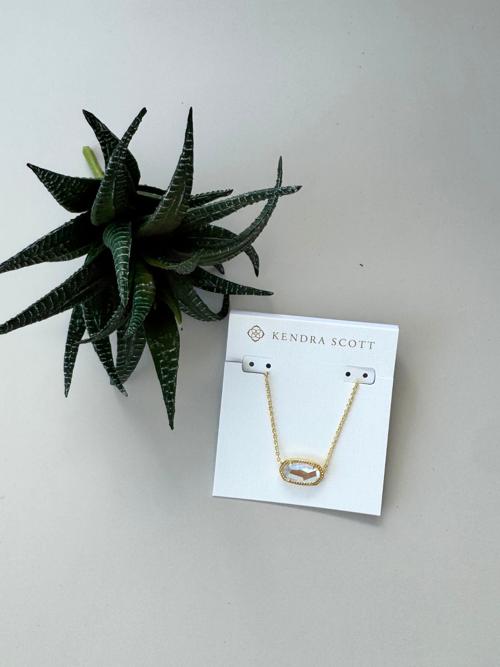 Kendra Scott Elisa Necklace - Gold Dichroic Glass